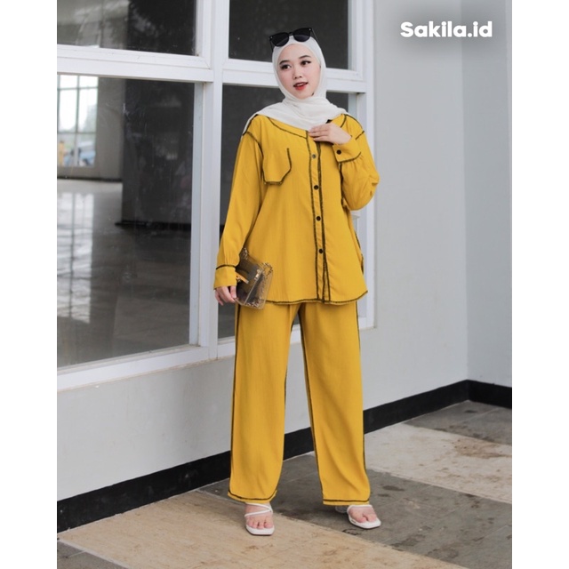 stelan kebalik | one set crinkle terbalik | Bahan Rayon crinkle |-6