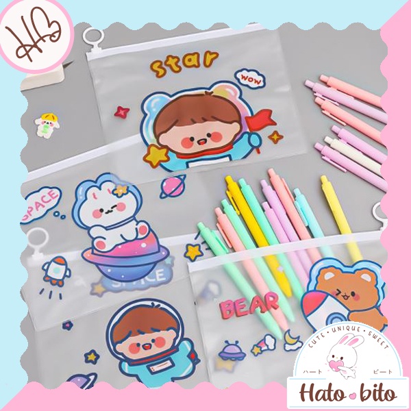 

Zipperbag tempat pensil kantong souvenir cute astronaut luar angkasa lucu HB1179