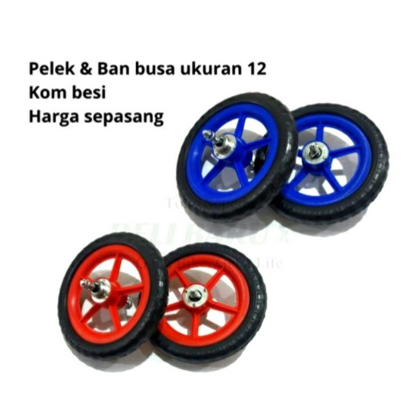 Ban Sepeda Anak Plastik Ukuran 12 inchi/ Ban Pushbike/ Roda Balance Bike