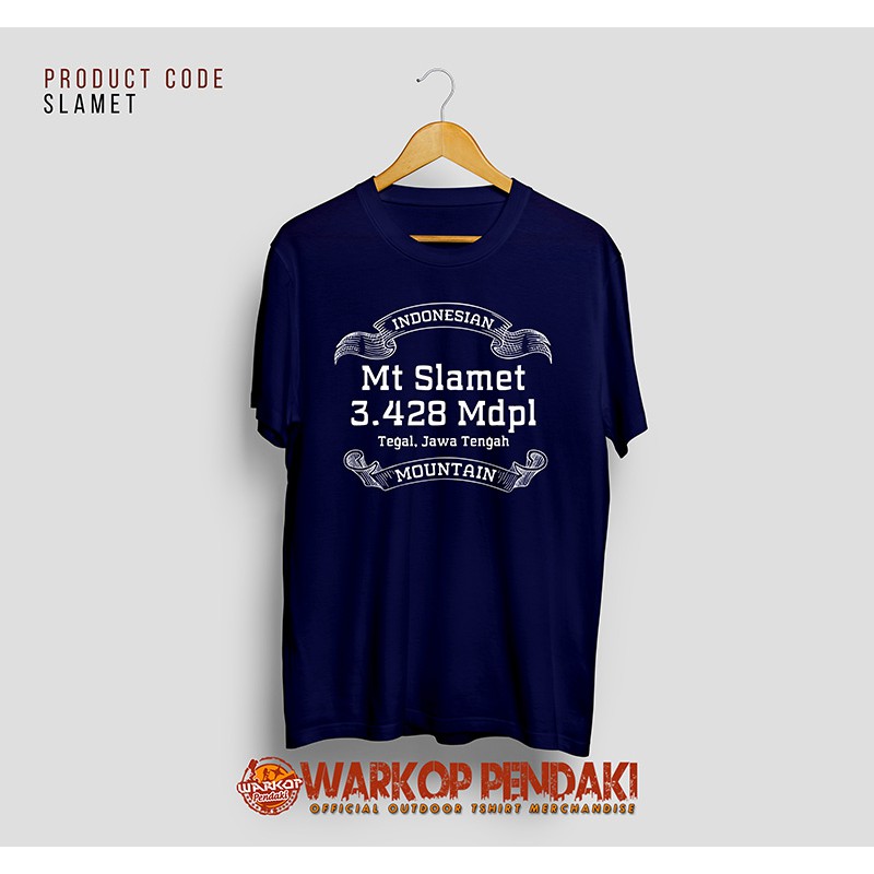 Kaos Gunung Warkop Pendaki (Kode : Mt Slamet Navy)