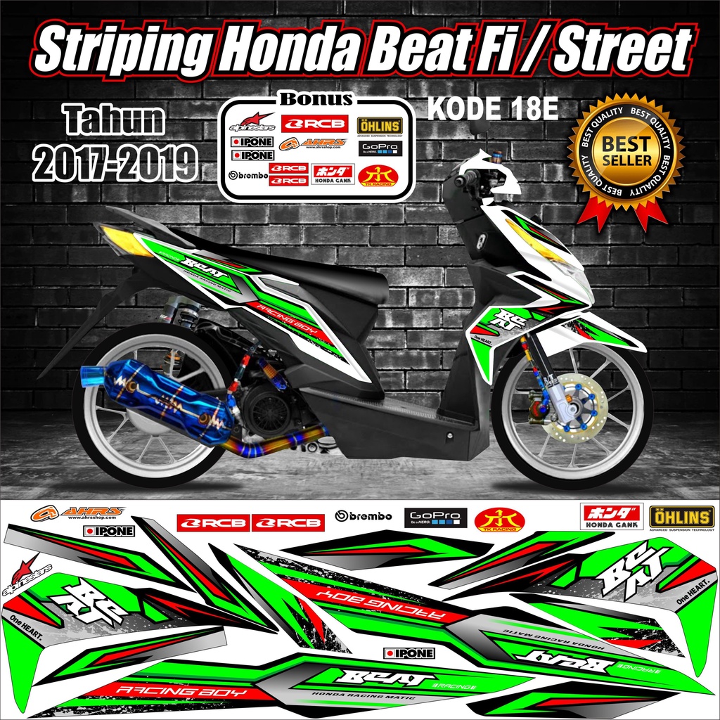 Striping Beat 2017-2019 Stiker Lis Motor Beat kode 18