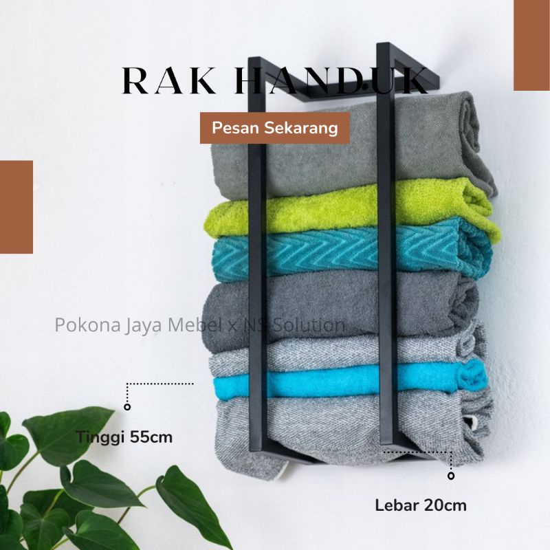 Rak Handuk - Rak Aesthetic - Gantungan Handuk - Rak Minimalis