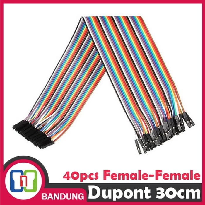 40PCS JUMPER CABLE KABEL 30CM FEMALE TO FEMALE DUPONT