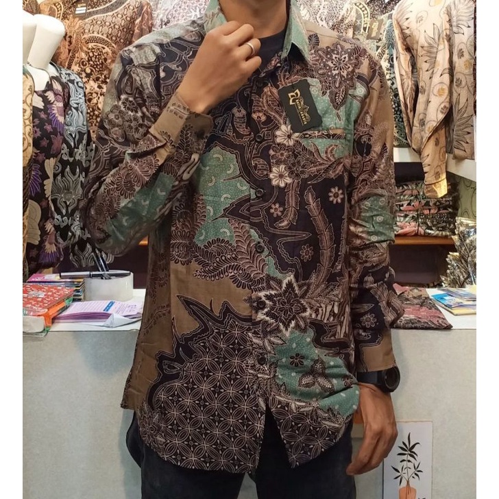 Baju Batik Pria Katun Premium Pendek Panjang Seragam Motif Terbaru Modern Size M L XL XXL XXXl