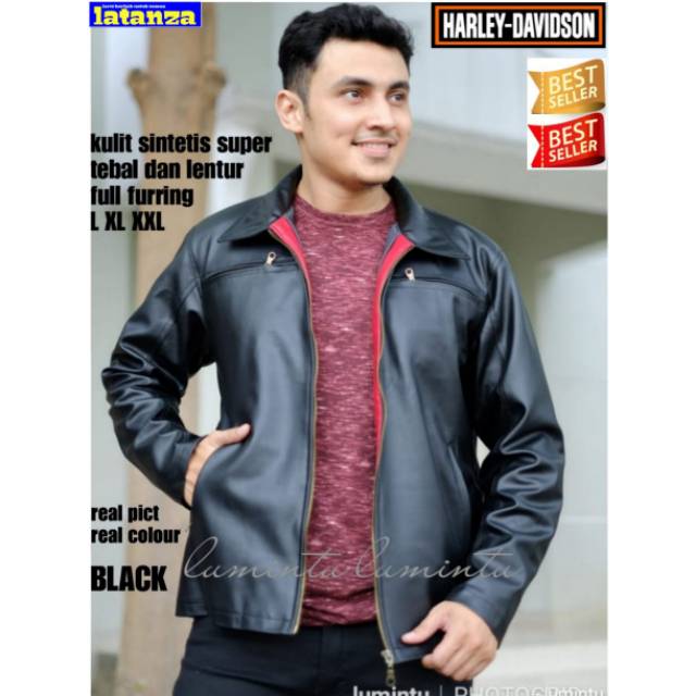 Jaket kulit harley