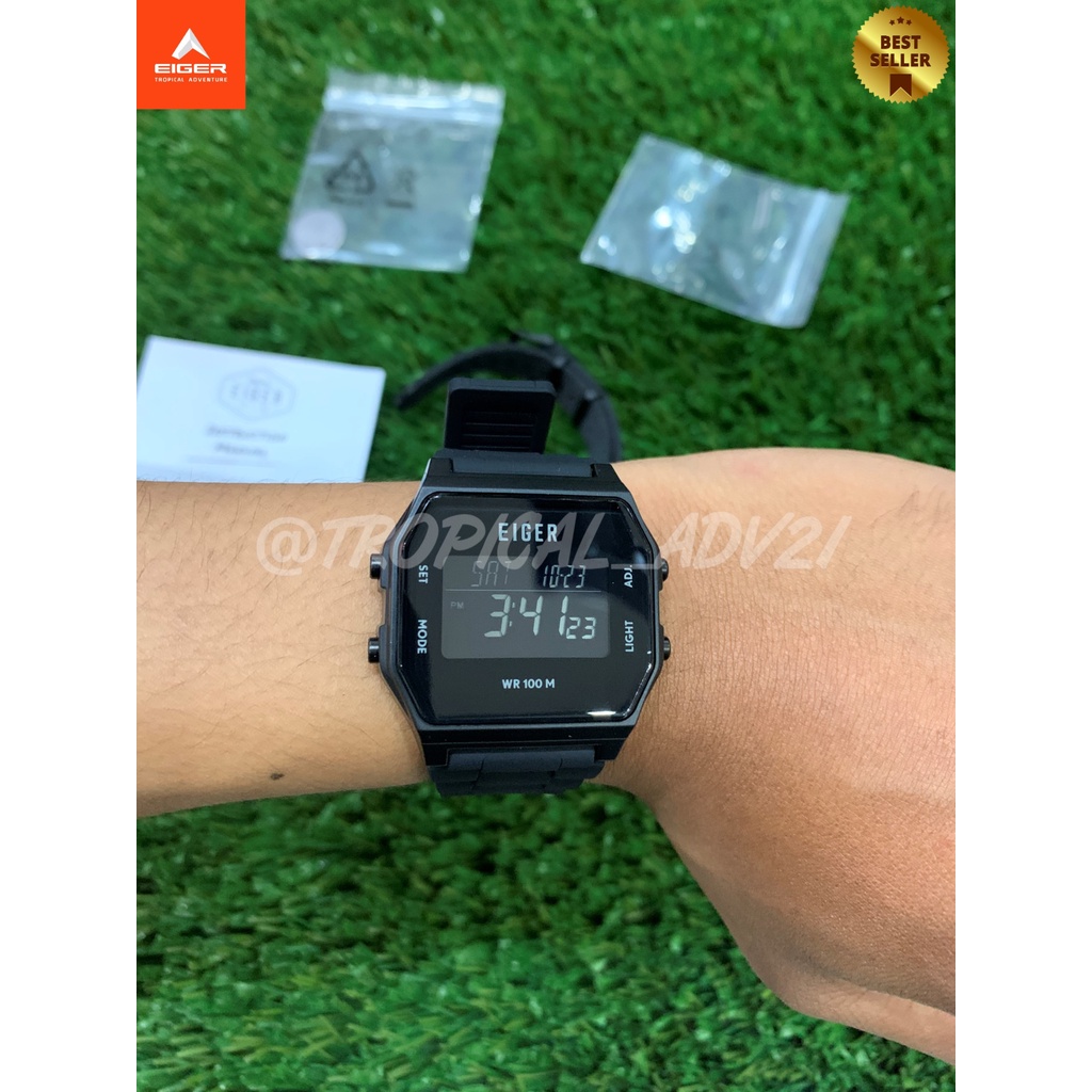 Eiger1989 Provo Jam Digital Pria Wanita,Hitam|5092