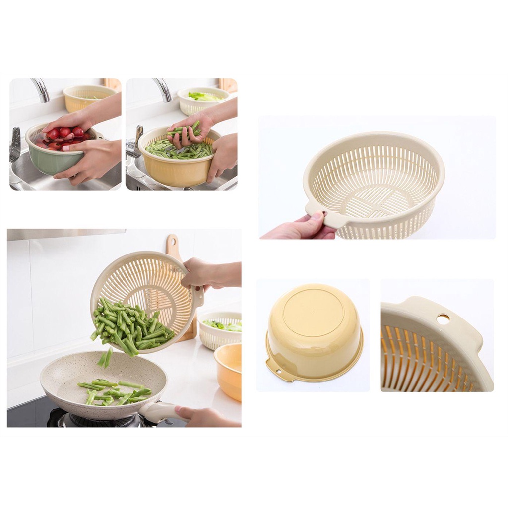 Preva Kitchen Basket Storage 2in1 Tempat Penyimpanan Alat Dapur Keranjang Sayur Double Layer