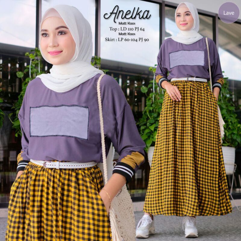 ANELKA One Set (top &amp; skrit) Ori by Shofiya