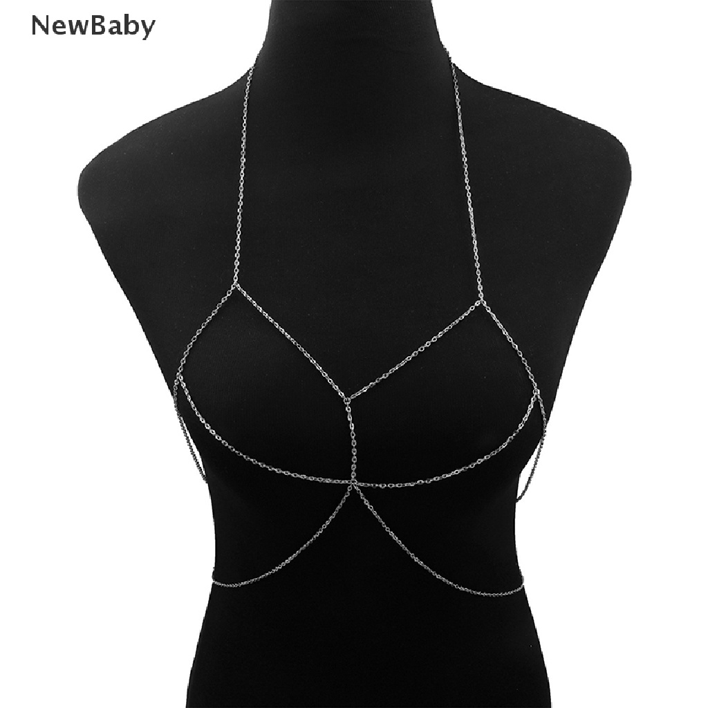 Newbaby Kalung Rantai Tubuh Wanita Model Harness Banyak Lapis Sexy Untuk Bikini / Pantai