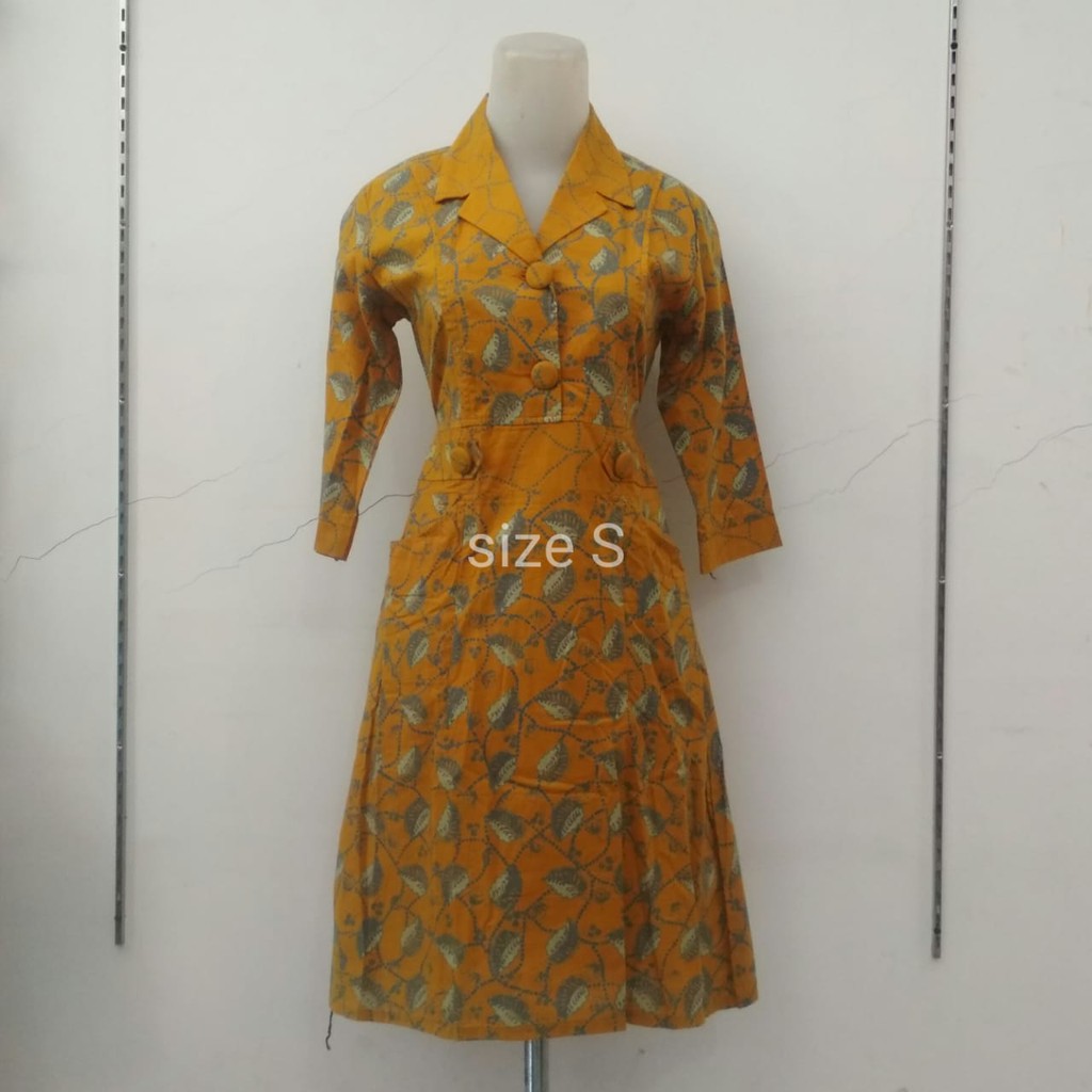 Dress batik blarak batik cap pekalongan