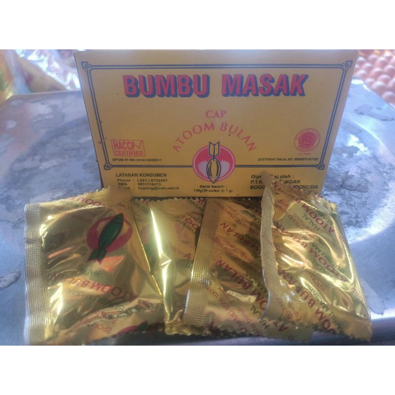 bumbu seblak/bumbu tabur/bumbu atom/bumbu masak cap atom bulan