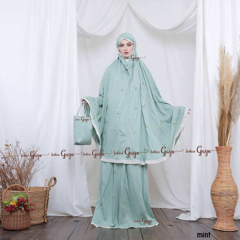 Mukena bali rayon bordir dewasa fidelinaseries