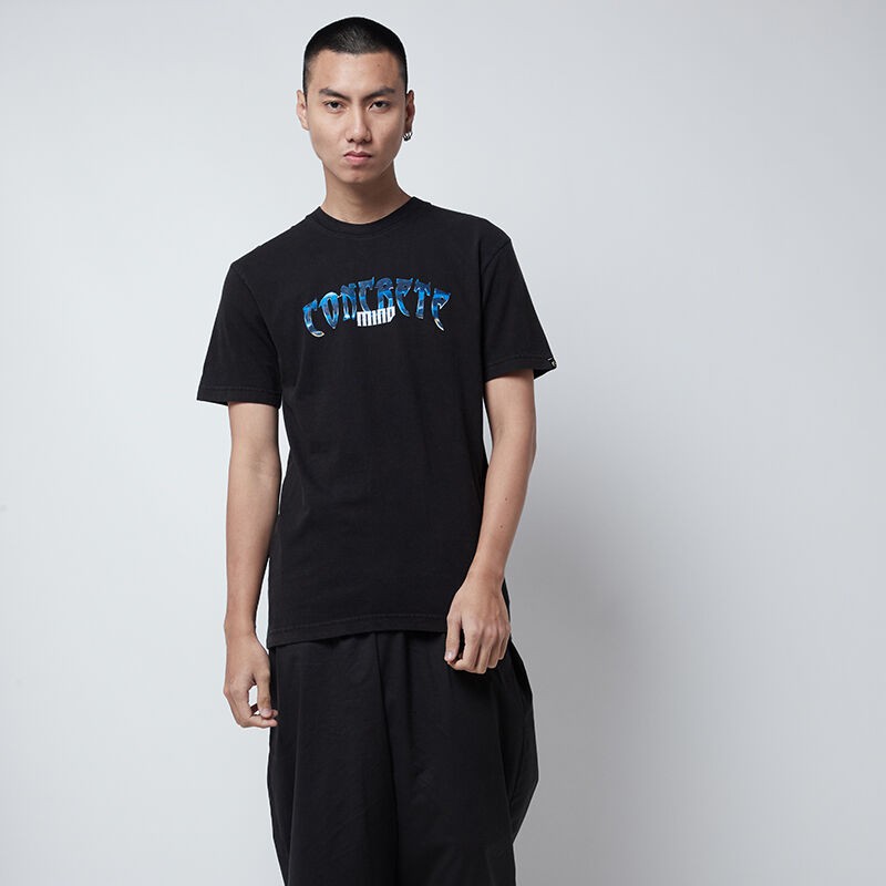 Concrete Mind - Paradoxical Saint Logo Chrome Black Tee