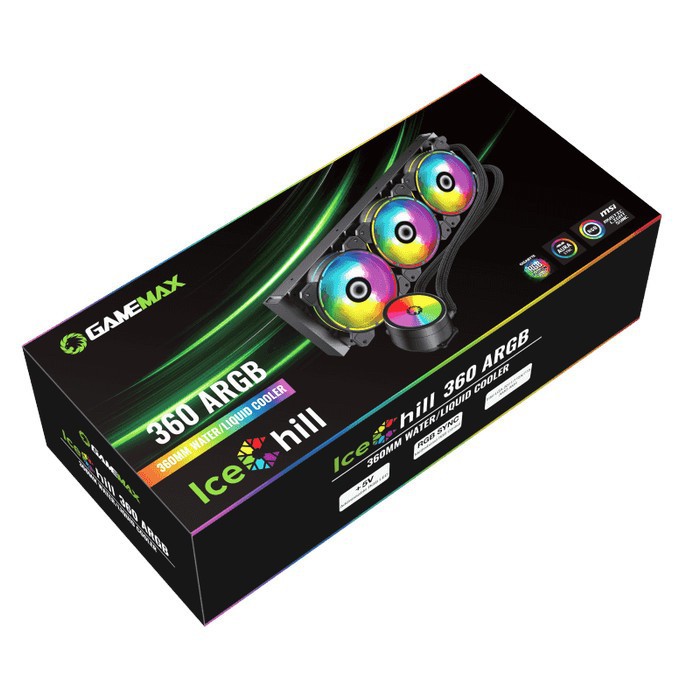 GAMEMAX ICECHILL 360 RAINBOW ARGB All in One Liquid Cooler Aura Sync