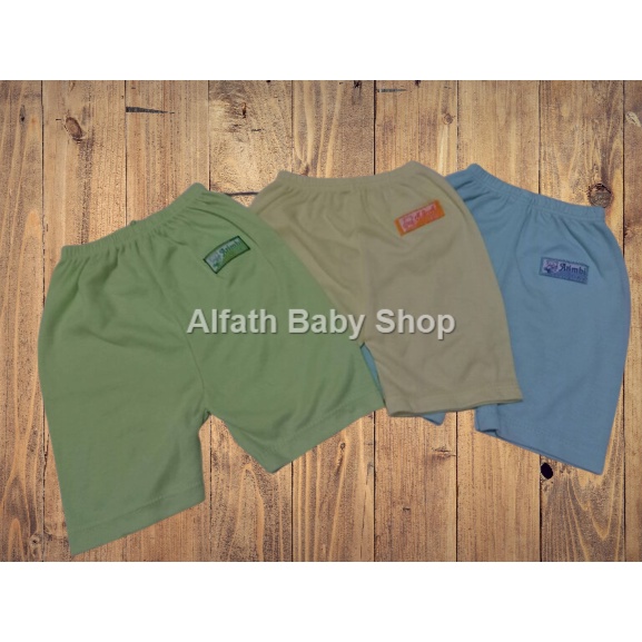 Celana Pendek Bayi Size M L XL Polos NJA Arimbi