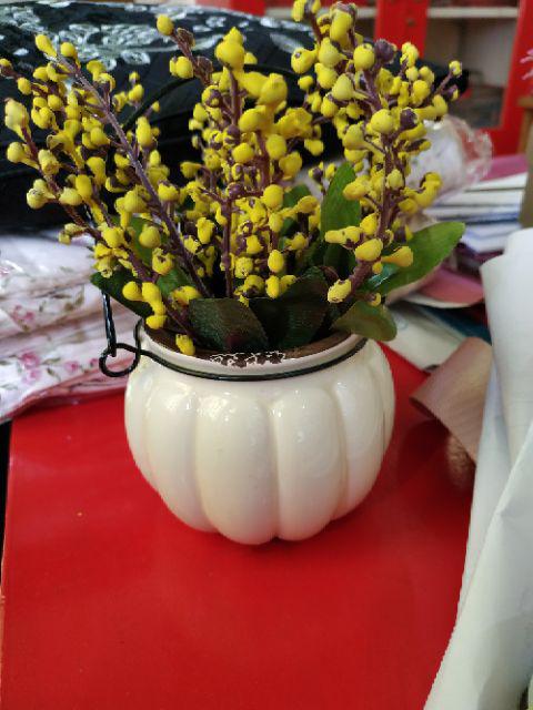 Rangkaian Bunga Artificial Bunga Putik Foam Vas Unik Bunga Hias Tanaman Tiruan - Vbk12