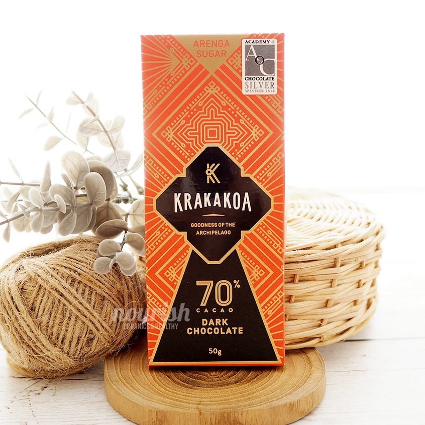 Krakakoa, Arenga 70% Dark Chocolate 50gr (No White Sugar Chocolate)