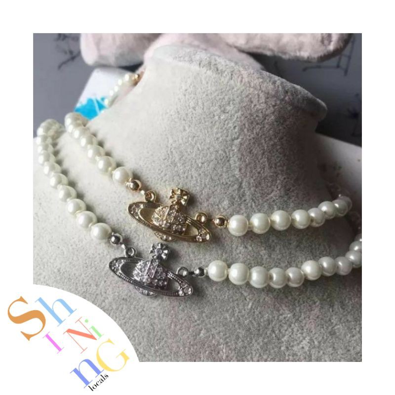 vivienne westwood necklace choker pearl mutiara kalung