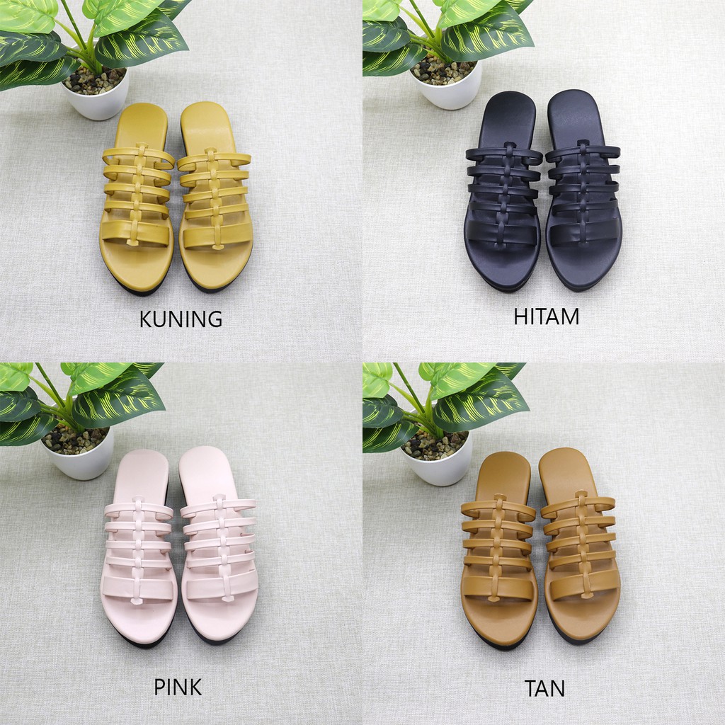 Sepatu Wanita Wedges Tali Nyaman Hak 6Cm Original Sepatu Cewek FENITA