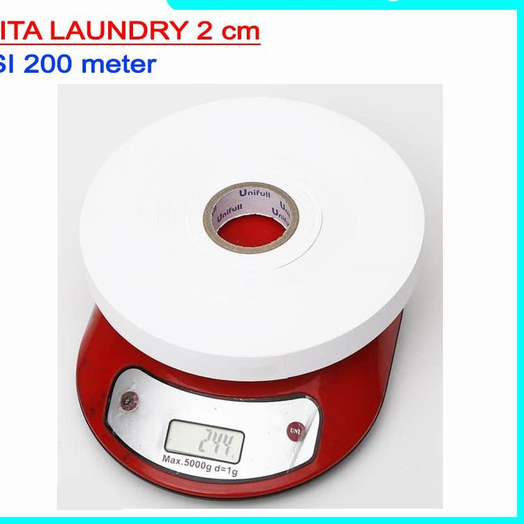

(PROMO TWP96) PITA LAUNDRY TAFFETA LABEL PENANDA ROLL KAIN KERTAS 20 mm 2 cm 200 meter ✰