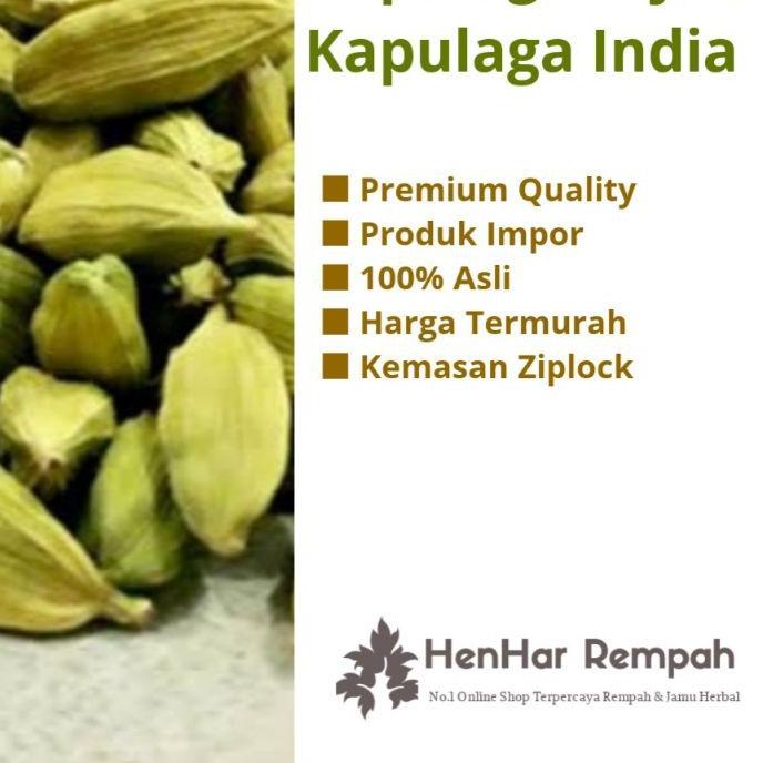 

New - 100 Gram Kapulaga Hijau / Kapulaga India / Green Cardamon kualitas Impor