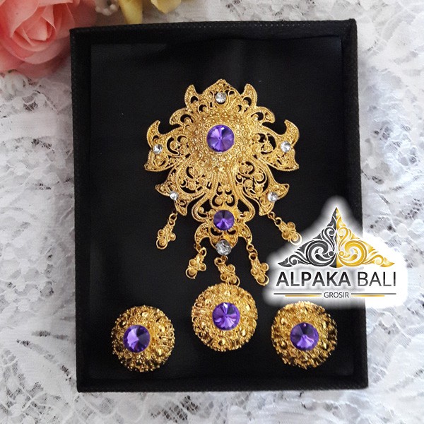 Bros Alpaka Bali Set Bros Anting Cincin U100