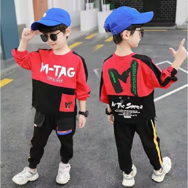 Promo !! Setelan anak import trendy / setelan mister tag tide all ukuran 4-6tahun / One set anak laki-laki / Setelan baju anak cowok