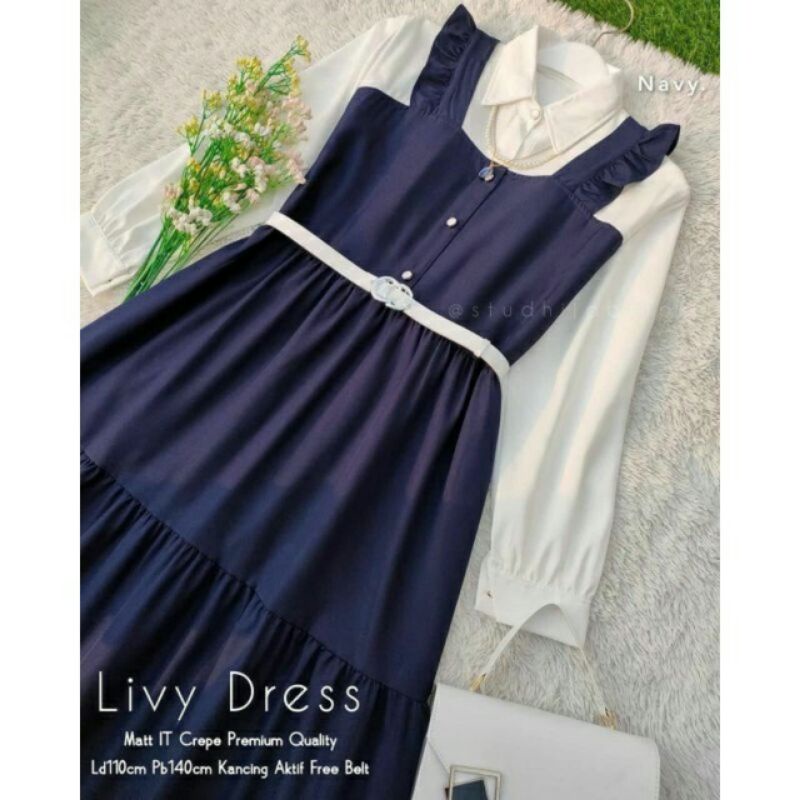 FLASH SALE!!! Dress Livy Terlaris/Dress Terbaru