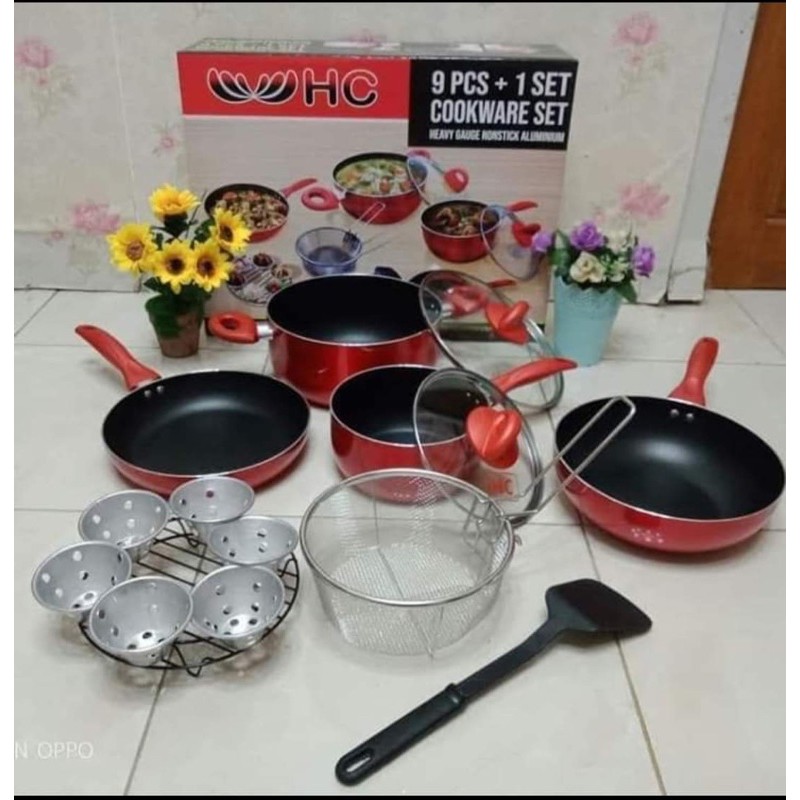 HC Cookware Set 9+1 Pcs