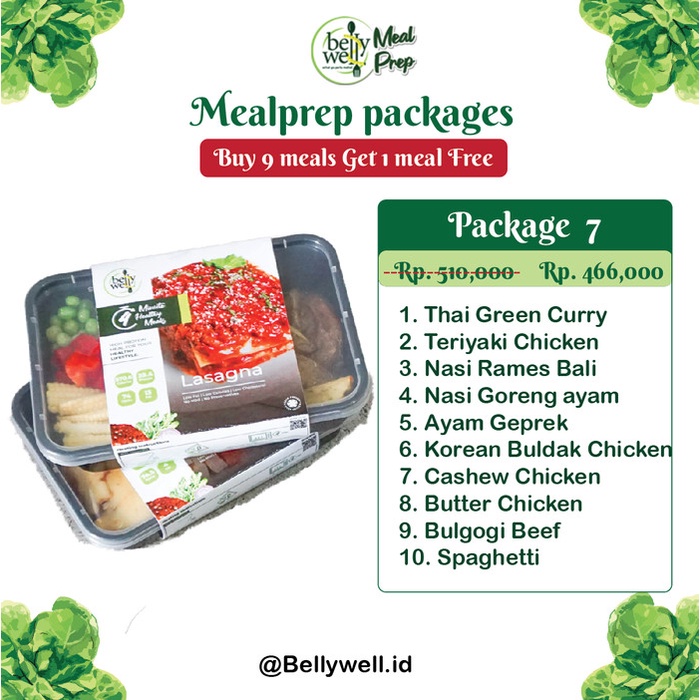 

✨COD✨ BELLYWELL MEAL PREP PACKAGE (Jadetabek deliveries) - Package 7