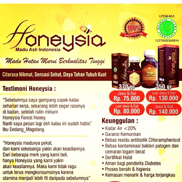 

Madu Honeysia 750 gram