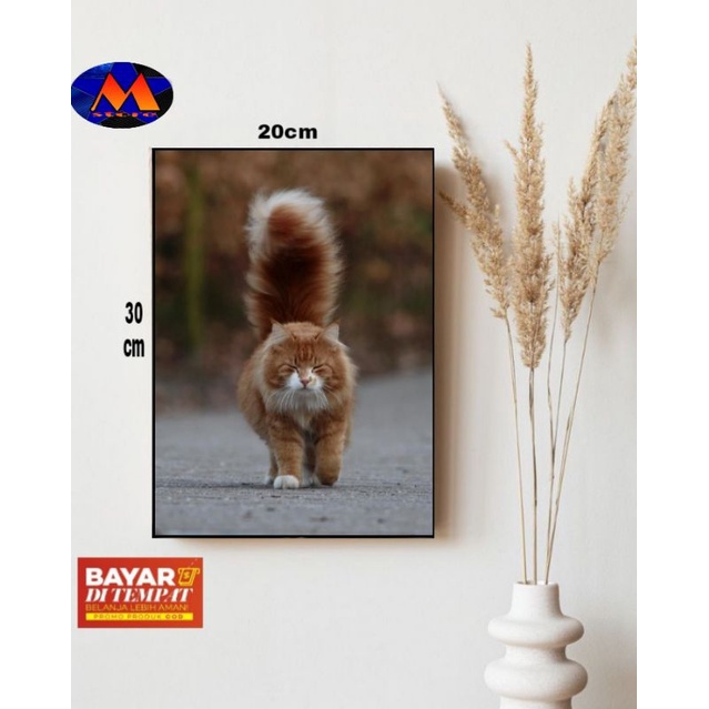 HIASAN DINDING TEMA KUCING/POSTER KAYU GAMBAR  KUCING/PAJANGAN DINDING RUMAH/WALLDECOR