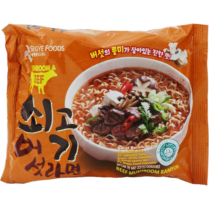 

Segye Foods Beef Mushroom Ramyun 114g. halal