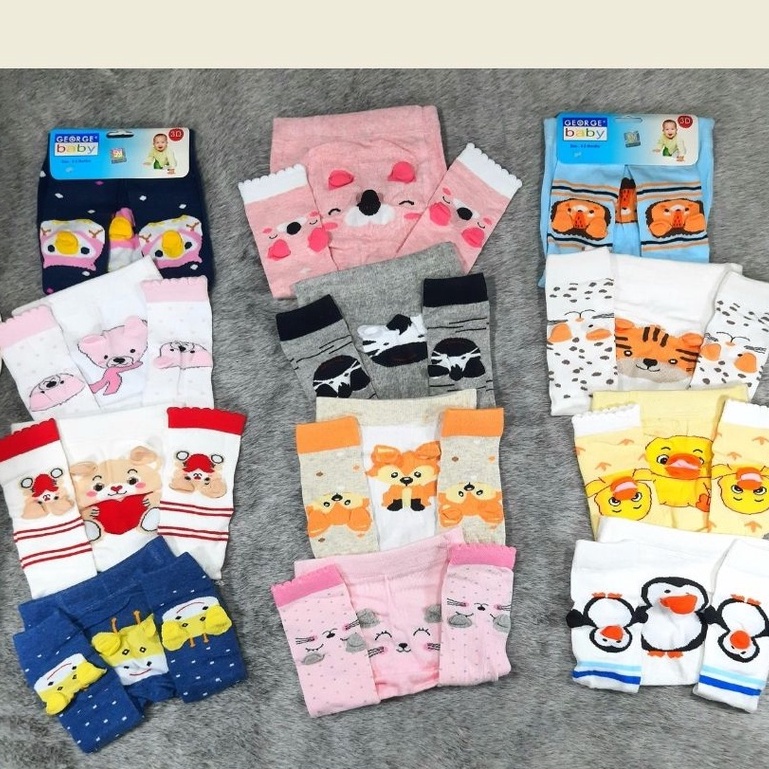 Legging bayi George Baby Usia 0-3 Bulan dan 3-6 Bulan buka kaki 3D