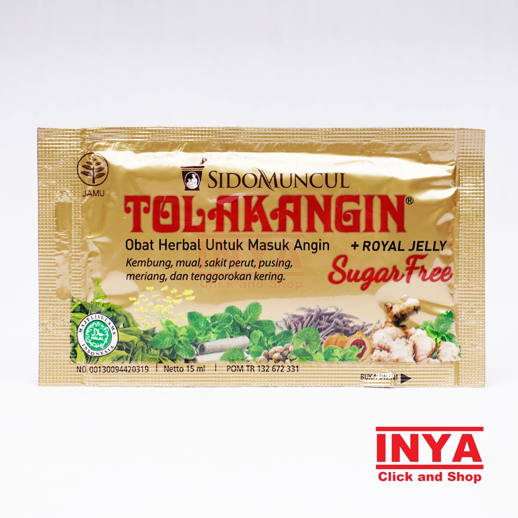 TOLAK ANGIN SUGAR FREE BEBAS GULA SIDO MUNCUL 15ml SACHET - Jamu