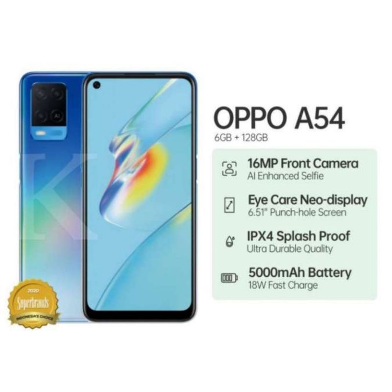 OPPO A54 RAM 6/128 GB RESMI