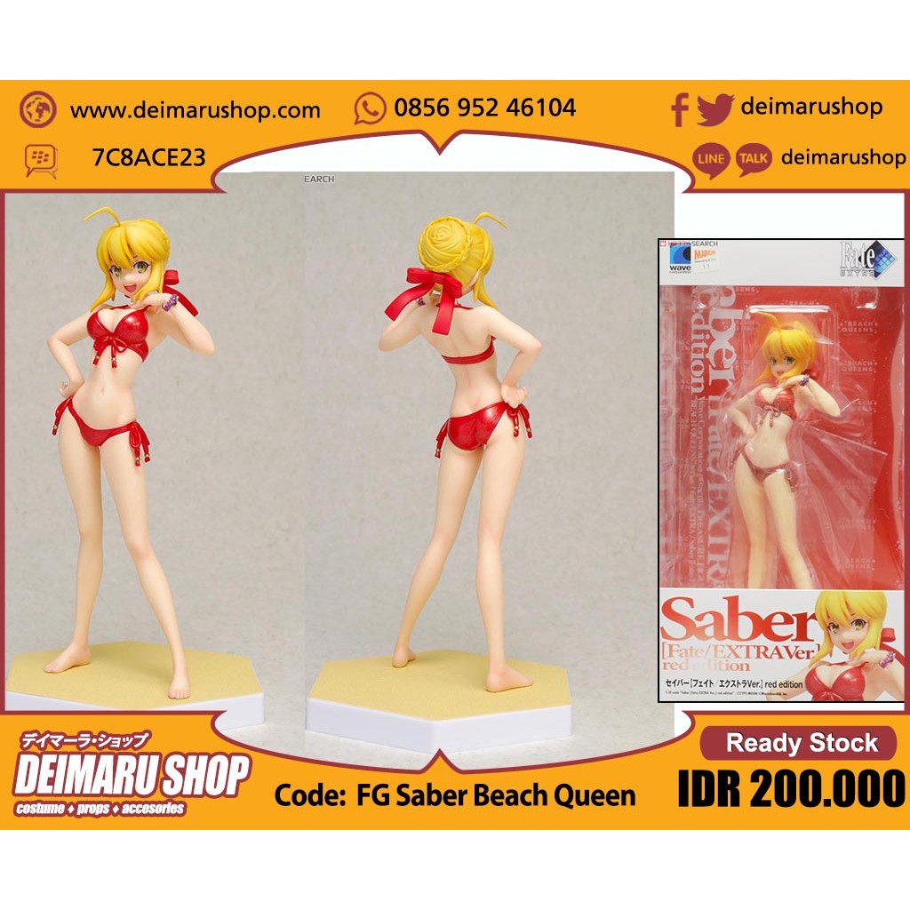 Action Figure Saber Fate Stay Night Beach Queen Bikini Ver - FG Saber