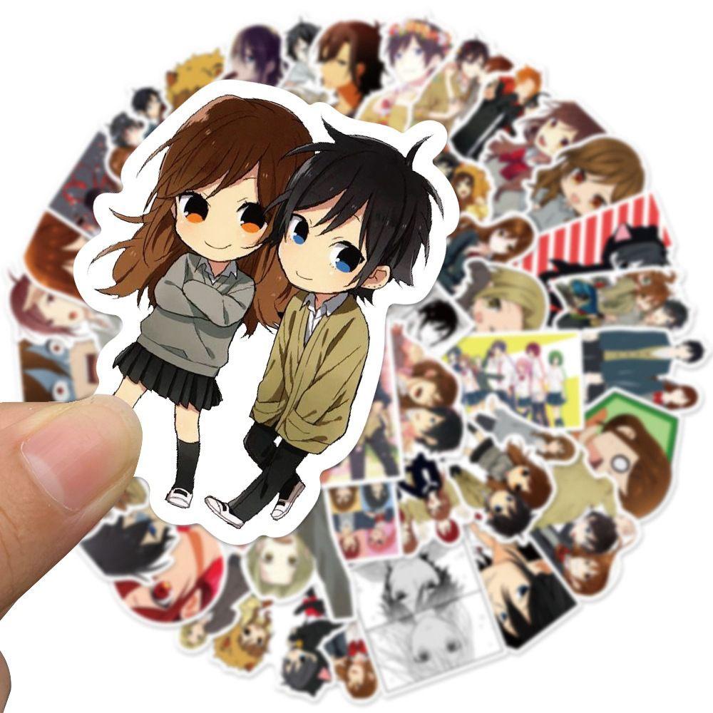 [Elegan] Horimiya Stiker Laptop Decals Kawaii Stationery Stiker Koper Stiker Kartun Ponsel Dekorasi Skateboard Stiker Graffiti Stickers