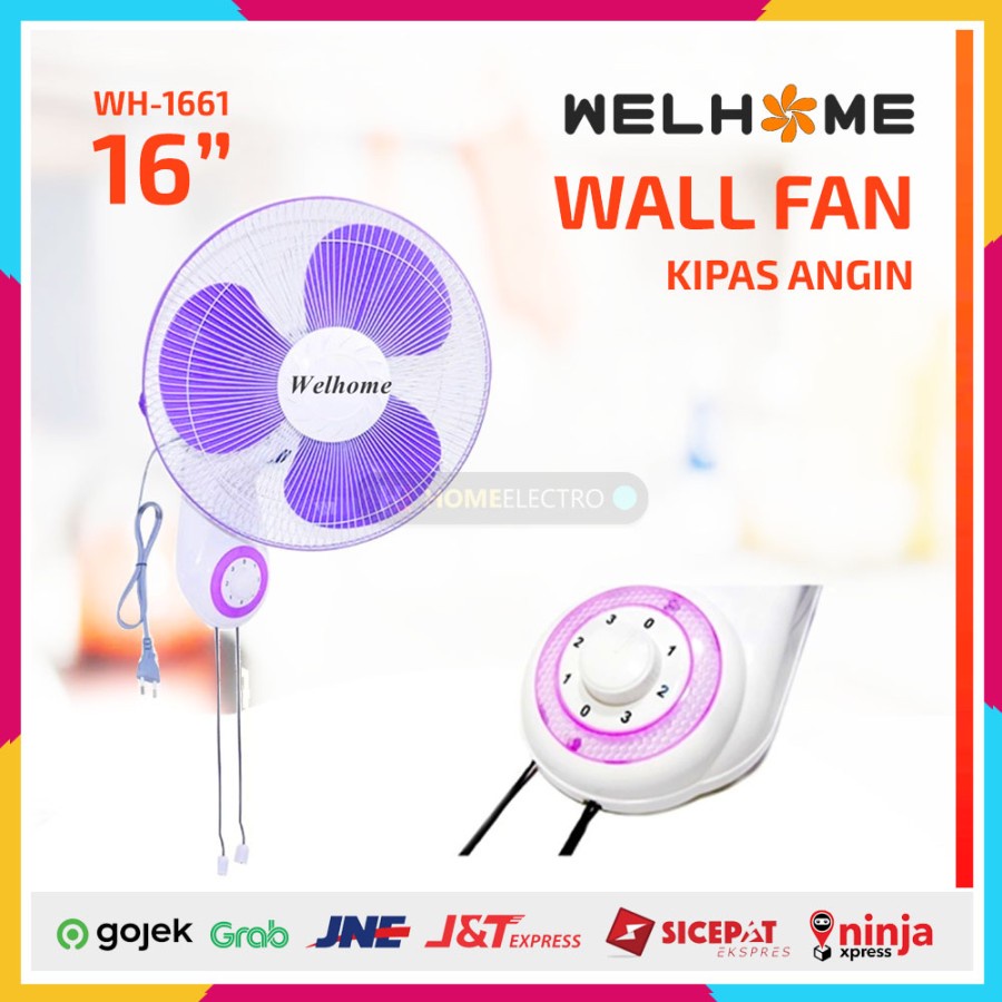 Wall Fan / Kipas Angin Dinding Welhome WH-1661 - 16 inch