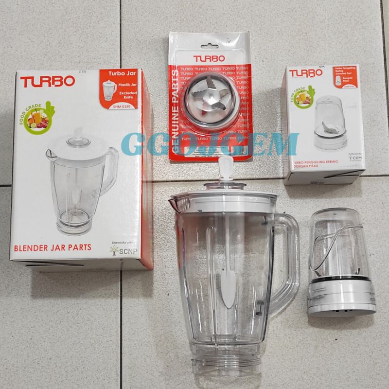 SET JAR TURBO EHM 8098 / 8099 / 8000 &amp; Philips HR 2115 / 2116 ) Chopper Bumbu Gelas Tapak Blender PLASTIK ORIGINAL TERMURAH