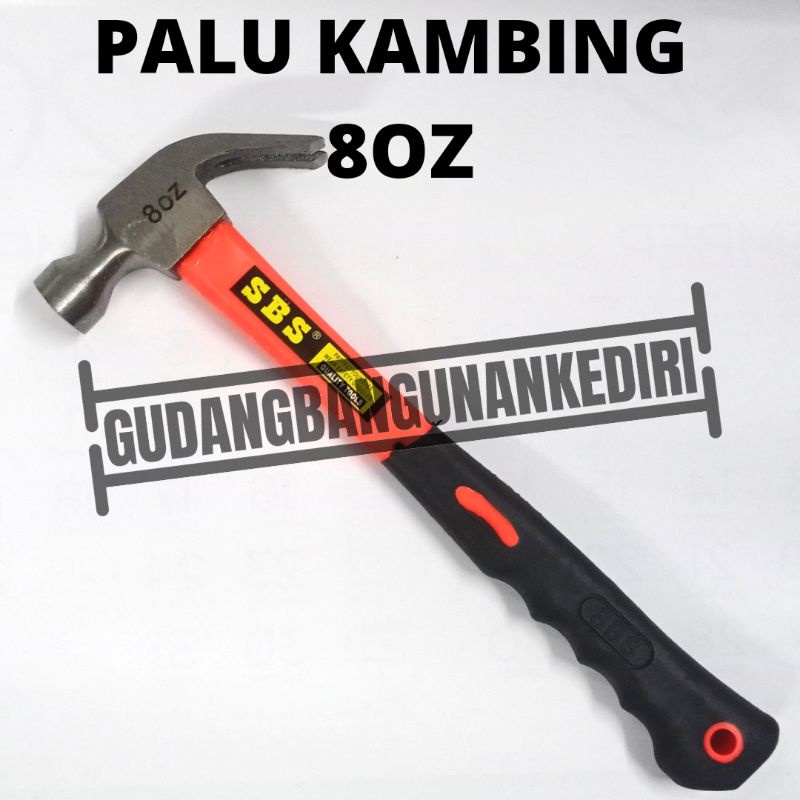 Palu kambing 8OZ murah gagang karet