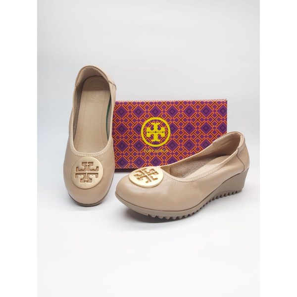 tory wedges logo emas Rg0013 / Sepatu wanita tory burch