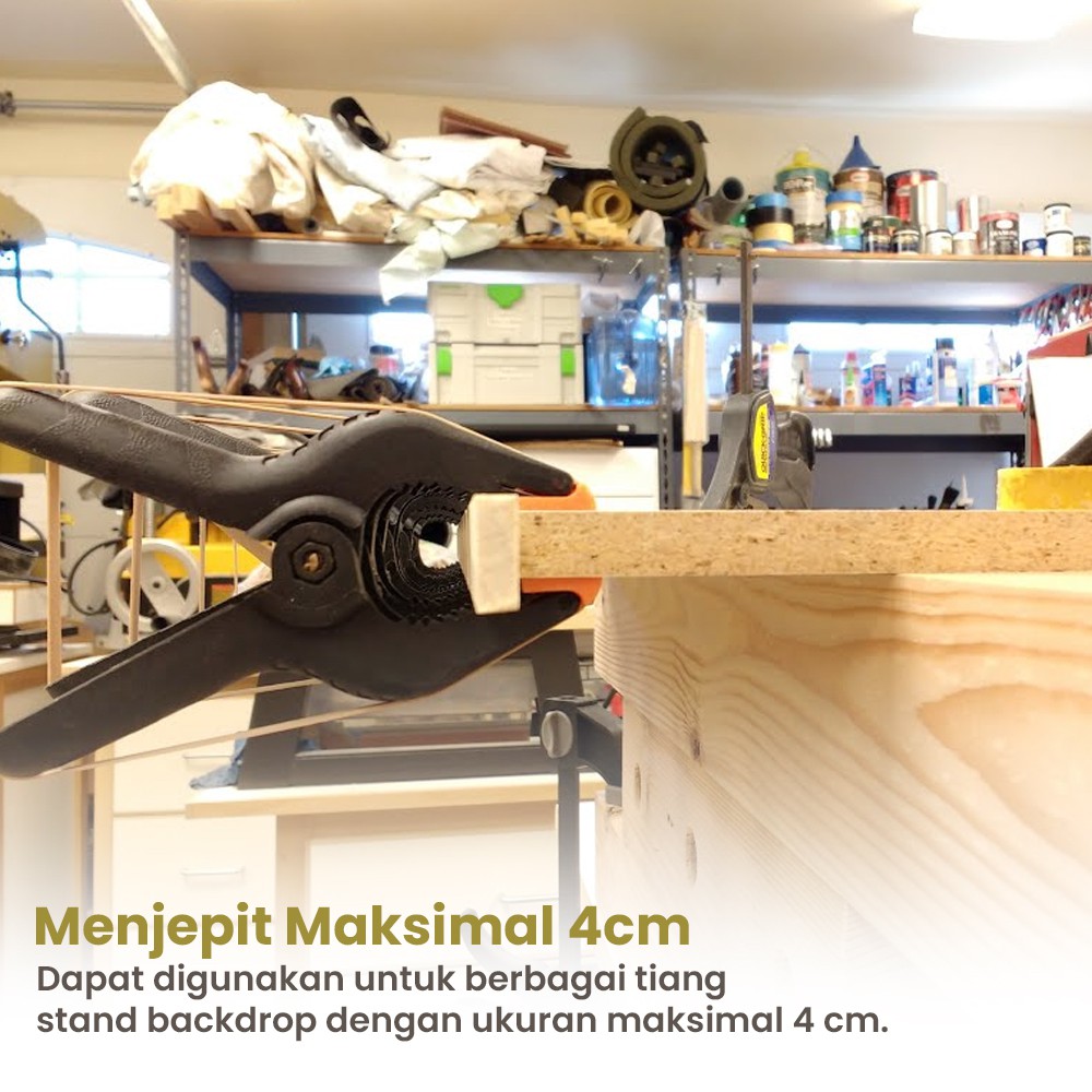 Klip Jepit Backdrop Studio Fotografi &amp; Papan Woodworking Spring Clamp 3 Inch