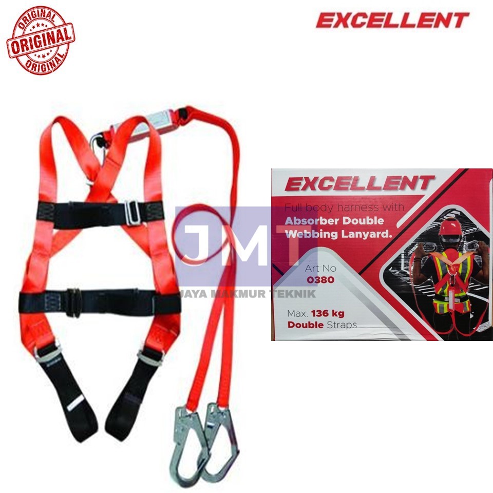 Full Body Harness DOUBLE Hook Besar dengan Shock Absorber