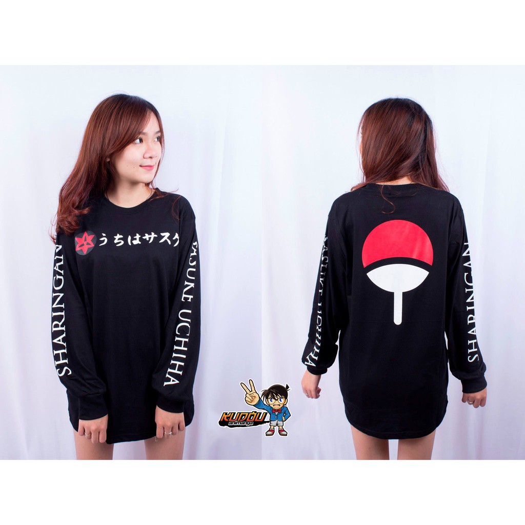 Longsleeve Anime Uchiha Sharingan Black