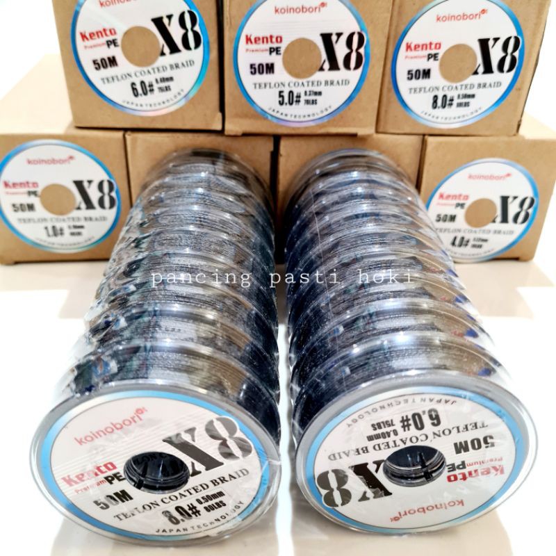 senar PE MURAH kento x8 100meter dan 50meter