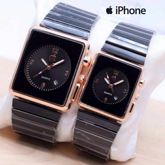 JAM TANGAN COUPLE APPLE WATCH TOUCH RANTAI IPHONE TANGGAL