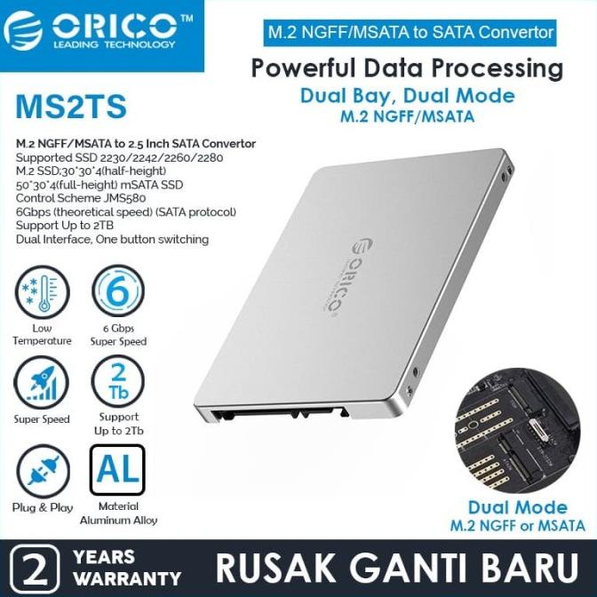 CONVERTER M2 NGFF / MSATA to SATA ORICO MS2TS M2