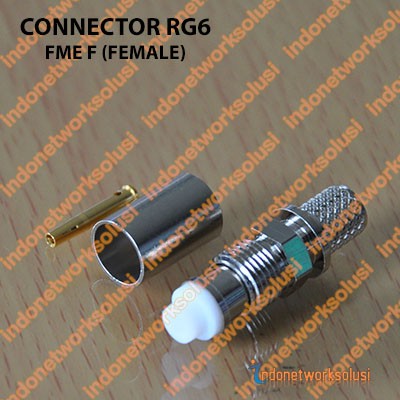 KONEKTOR CONNECTOR RG6 FME F (FEMALE) model SOLDER CRIMPING HIGH GRADE+++