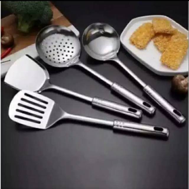 Spatula Set Stainless / Sodet / Sutil Set / Sodet Set / Cutil / Alat Masak
